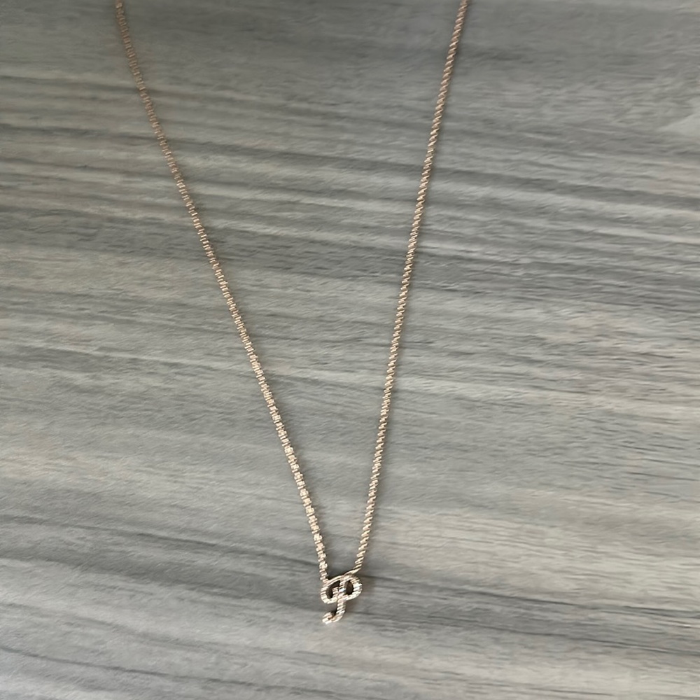 Diamond p necklace real diamonds gorgeous and dainty